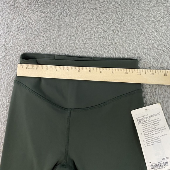 Lululemon Wunder Under SmoothCover HR Tight 25" size 4 Green Leggings Yoga Gym - Picture 7 of 10
